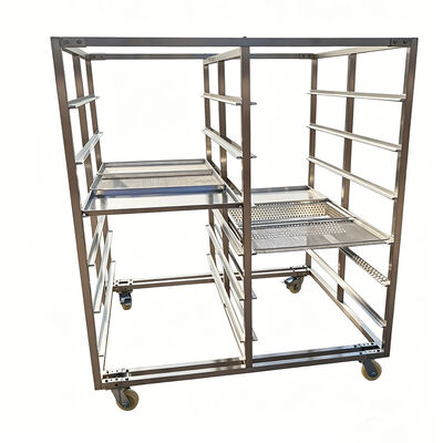 Goede prijs. laag Voedsel Roestvrij staal Mesh Drogen afvoer koeling Ban Pan rek commerciële bakkerij trolley voor plaat pan online
