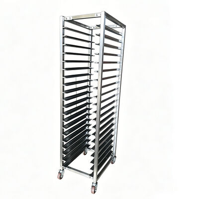Commerciële metalen keuken Pizza Oven Plank Donut Dubbeldrogend RVS Bakkerijwagen broodkoelrek