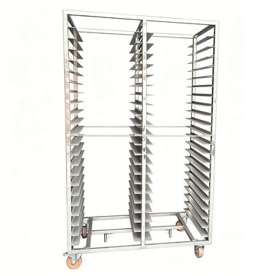 Commerciële zware roestvrij staal sus 304 sus 316 Gesloten koeling rollend bakken Pan Oven trolley Schapmand Food bakkerij bakplaat rek 600x400