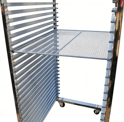 kwaliteit Highly adjustable economical Heavy Duty Metal Stainless Steel 20 Pan Tray Oven Baking Cooling  commercial bakery rack Fabriek