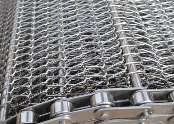 50-2000 kg/m2 Draadnet Conveyor Belt Zwart Voor zware toepassingen
