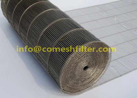 Goede prijs. Brood die 0.9MM Vlak Flex Wire Mesh Conveyor Belt bakken online