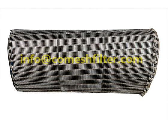 Roestvrij staal 304 de Spiraalvormige Eyelink-Riem van Flex Wire Mesh Ring Conveyor van de Oogverbinding met Ketting voor tunneldiepvriezer