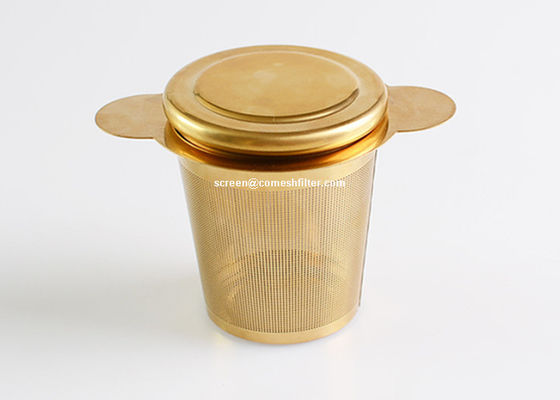 100x65mm Gouden Roestvrije Thee Infuser voor Los Bladthee
