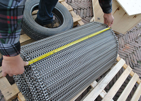 Voedselindustrie 0.2m de Ketting Mesh Conveyor Belt For Drying van Breedtefda