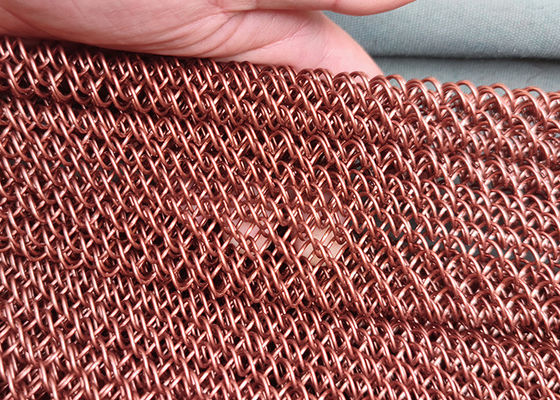 Van de de Cascaderol van het aluminiummetaal Gordijn 1.2mm Decoratieve Draad Mesh Curtain 20mm Opening