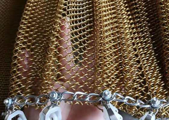 Goede prijs. Kleurrijk Decoratief Metaal Mesh Curtain 0.5mm het Gordijn van de Aluminiumrol online