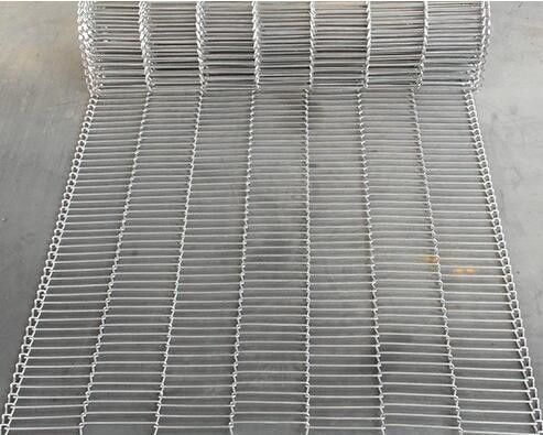 Roestvrij staal op hoge temperatuur 316 Vlak Flex Conveyor Belt