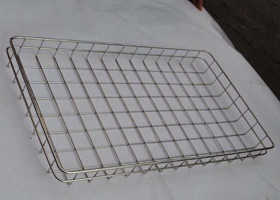 2.0mm Roestvrij staaldraad Mesh Tray Silver Polished