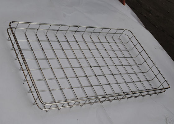 Opnieuw te gebruiken 304 FDA 3mm Roestvrij staaldraad Mesh Tray Baking Bread